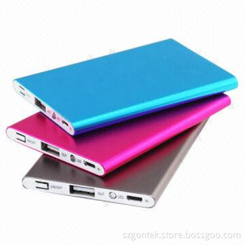 Aluminum power bank with polymer cell of 26mAh